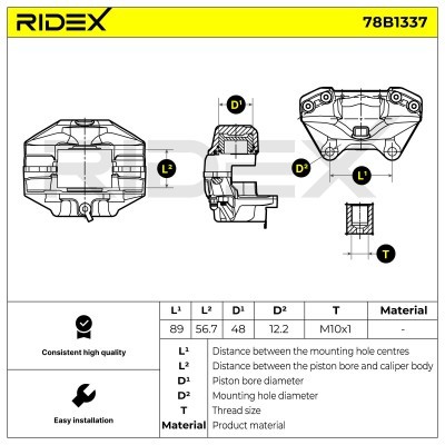 Zacisk Hamulcowy RIDEX 78B1337 78B1337 - foto 7