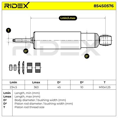 Amortyzator RIDEX 854S0576 854S0576 - foto 7