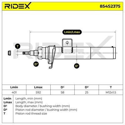 Amortyzator RIDEX 854S2375 854S2375 - foto 8