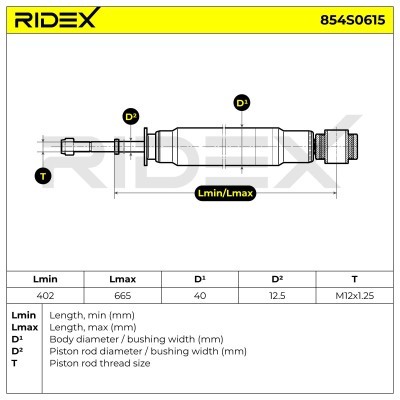Amortyzator RIDEX 854S0615 854S0615 - foto 7