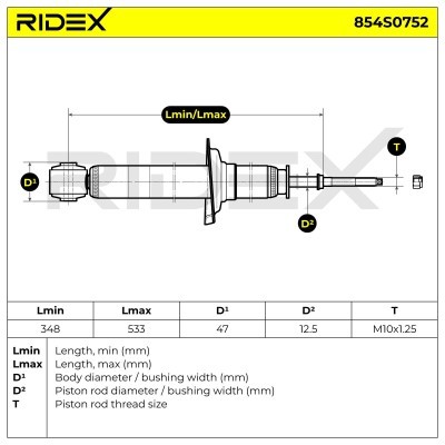 Amortyzator RIDEX 854S0752 854S0752 - foto 8