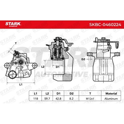 Zacisk Hamulcowy Stark SKBC-0460224 SKBC-0460224 - foto 6