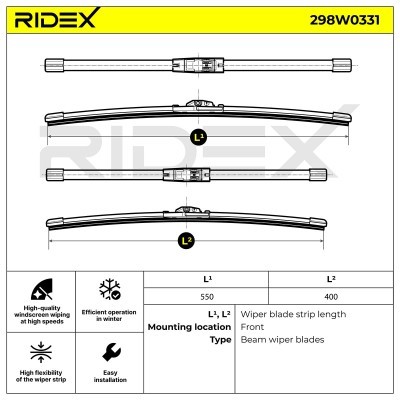 Pióro Wycieraczki RIDEX 298W0331 298W0331 - foto 5