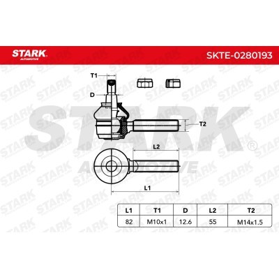 Końcówka drążka kierowniczego Stark SKTE-0280193 SKTE-0280193 - foto 4