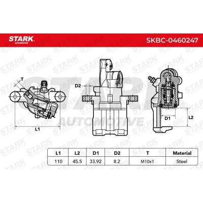Zacisk Hamulcowy Stark SKBC-0460247 SKBC-0460247 - foto 3