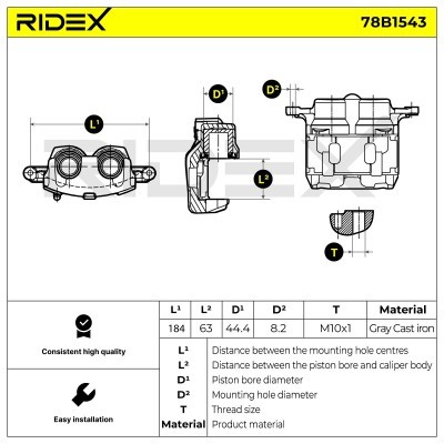 Zacisk Hamulcowy RIDEX 78B1543 78B1543 - foto 6