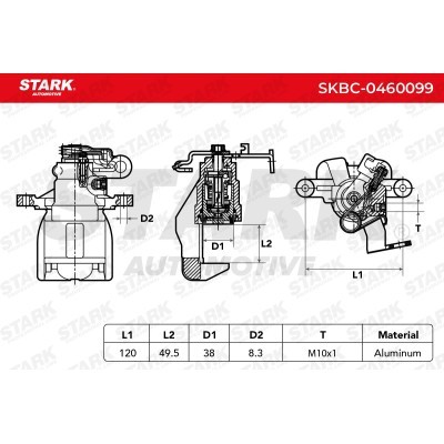 Zacisk Hamulcowy Stark SKBC-0460099 SKBC-0460099 - foto 6
