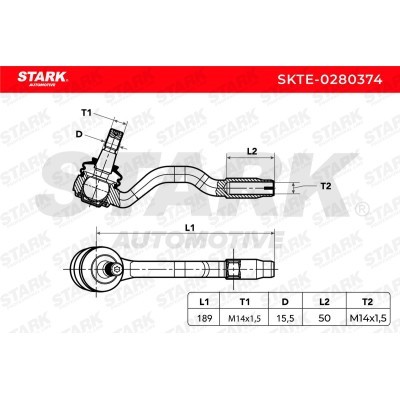 Końcówka drążka kierowniczego Stark SKTE-0280374 SKTE-0280374 - foto 4