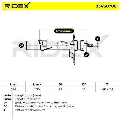 Amortyzator RIDEX 854S0708 854S0708 - foto 8