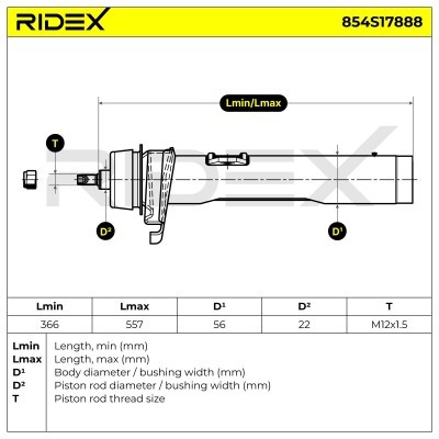 Amortyzator RIDEX 854S17888 854S17888 - foto 8