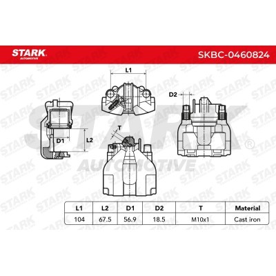Zacisk Hamulcowy Stark SKBC-0460824 SKBC-0460824 - foto 6