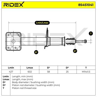 Amortyzator RIDEX 854S1041 854S1041 - foto 9
