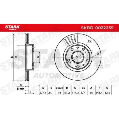 Tarcza hamulcowa Stark SKBD-0022239 SKBD-0022239 - foto 5
