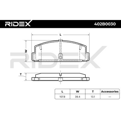 Klocki hamulcowe RIDEX 402B0030 402B0030 - foto 6