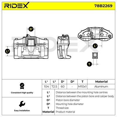 Zacisk Hamulcowy RIDEX 78B2269 78B2269 - foto 3