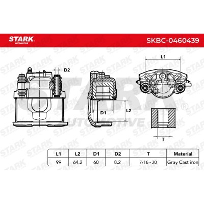 Zacisk Hamulcowy Stark SKBC-0460439 SKBC-0460439 - foto 5