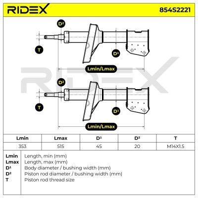 Amortyzator RIDEX 854S2221 854S2221 - foto 4