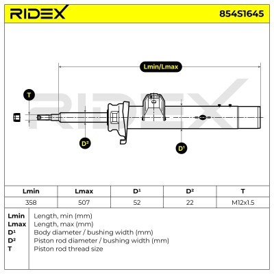 Amortyzator RIDEX 854S1645 854S1645 - foto 8