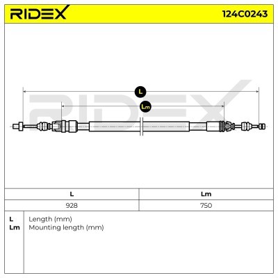 Linka Hamulca Ręcznego RIDEX 124C0243 124C0243 - foto 6