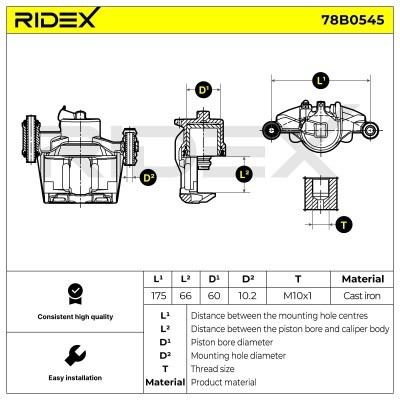Zacisk Hamulcowy RIDEX 78B0545 78B0545 - foto 6
