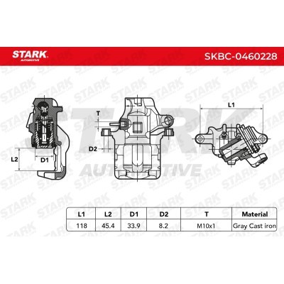 Zacisk Hamulcowy Stark SKBC-0460228 SKBC-0460228 - foto 5