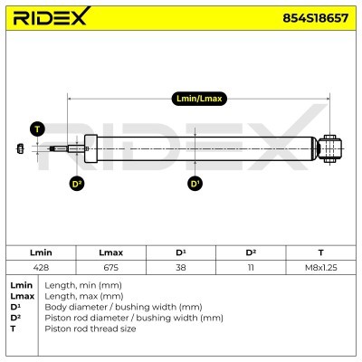 Amortyzator RIDEX 854S18657 854S18657 - foto 8