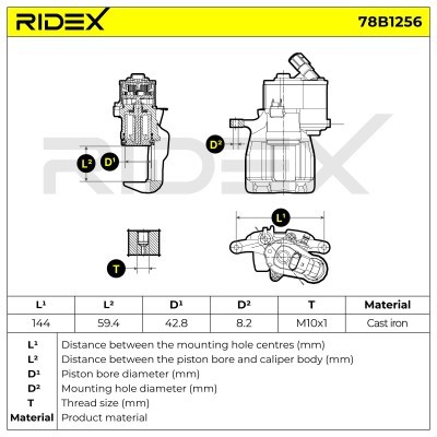 Zacisk Hamulcowy RIDEX 78B1256 78B1256 - foto 7