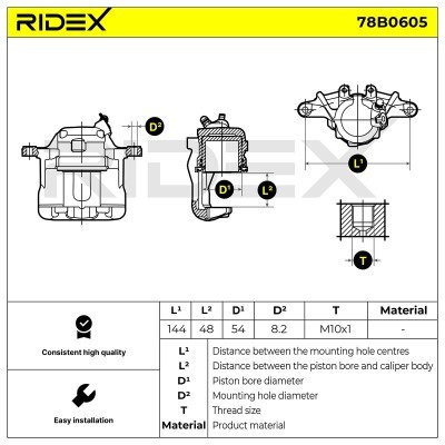 Zacisk Hamulcowy RIDEX 78B0605 78B0605 - foto 7