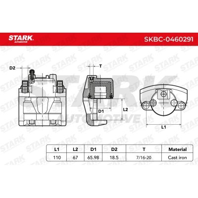 Zacisk Hamulcowy Stark SKBC-0460291 SKBC-0460291 - foto 3
