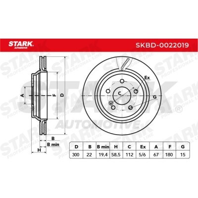 Tarcza hamulcowa Stark SKBD-0022019 SKBD-0022019 - foto 3