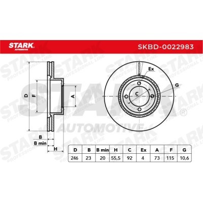Tarcza hamulcowa Stark SKBD-0022983 SKBD-0022983 - foto 5