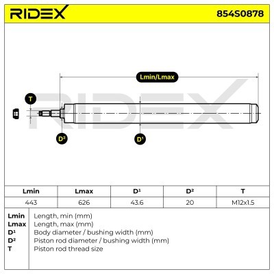 Amortyzator RIDEX 854S0878 854S0878 - foto 8