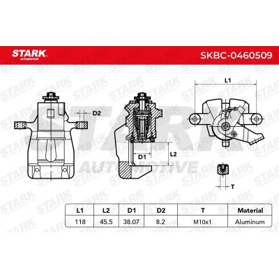Zacisk Hamulcowy Stark SKBC-0460509 SKBC-0460509 - foto 6