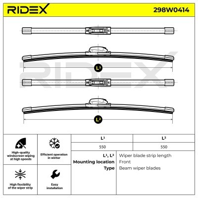 Pióro Wycieraczki RIDEX 298W0414 298W0414 - foto 6