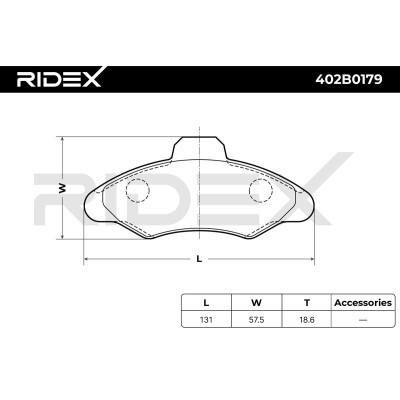 Klocki hamulcowe RIDEX 402B0179 402B0179 - foto 8