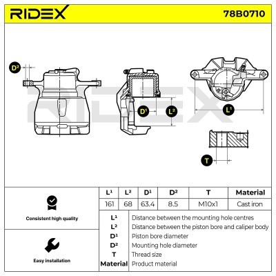 Zacisk Hamulcowy RIDEX 78B0710 78B0710 - foto 7