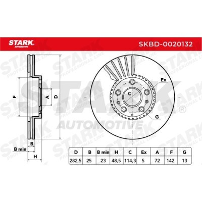 Tarcza hamulcowa Stark SKBD-0020132 SKBD-0020132 - foto 7
