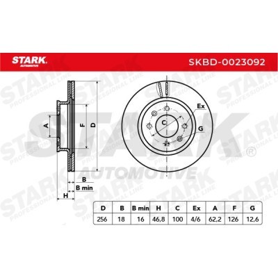 Tarcza hamulcowa Stark SKBD-0023092 SKBD-0023092 - foto 7