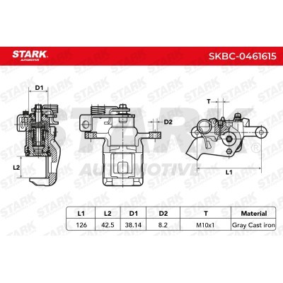 Zacisk Hamulcowy Stark SKBC-0461615 SKBC-0461615 - foto 3
