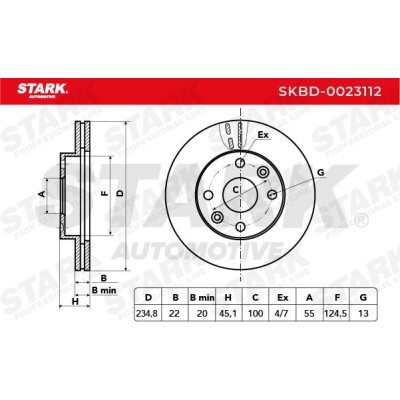Tarcza hamulcowa Stark SKBD-0023112 SKBD-0023112 - foto 6