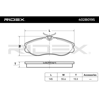 Klocki hamulcowe RIDEX 402B0195 402B0195 - foto 6
