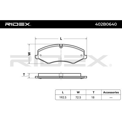 Klocki hamulcowe RIDEX 402B0640 402B0640 - foto 7