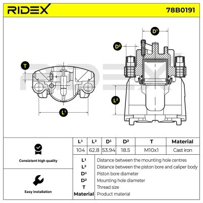 Zacisk Hamulcowy RIDEX 78B0191 78B0191 - foto 4