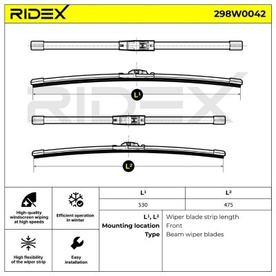 Pióro Wycieraczki RIDEX 298W0042 298W0042 - foto 6