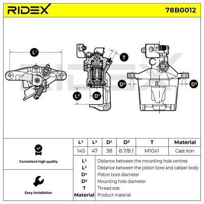 Zacisk Hamulcowy RIDEX 78B0012 78B0012 - foto 5