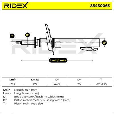 Amortyzator RIDEX 854S0063 854S0063 - foto 8