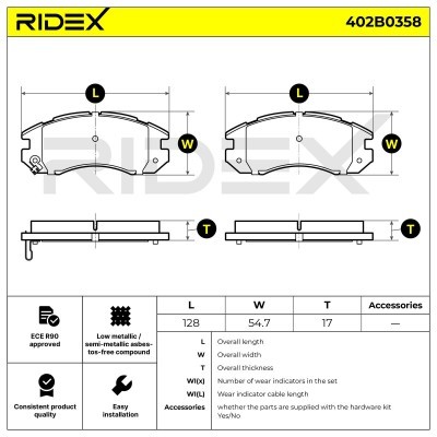 Klocki hamulcowe RIDEX 402B0358 402B0358 - foto 7