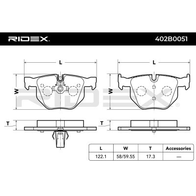 Klocki hamulcowe RIDEX 402B0051 402B0051 - foto 5