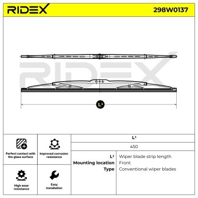 Pióro Wycieraczki RIDEX 298W0137 298W0137 - foto 5
