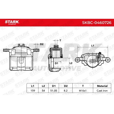 Zacisk Hamulcowy Stark SKBC-0460726 SKBC-0460726 - foto 5